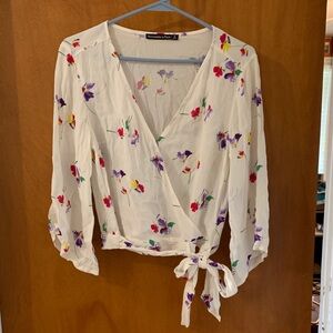 Abercrombie Floral Wrap Blouse